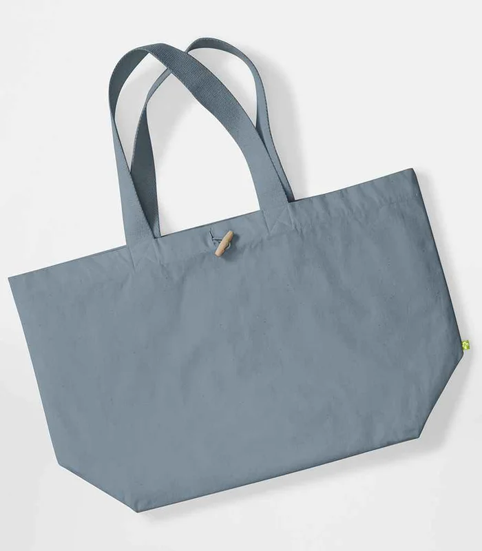 Westford Mill Westford Mill EarthAware® Organic Marina Tote XL Bag in Dusty Blue