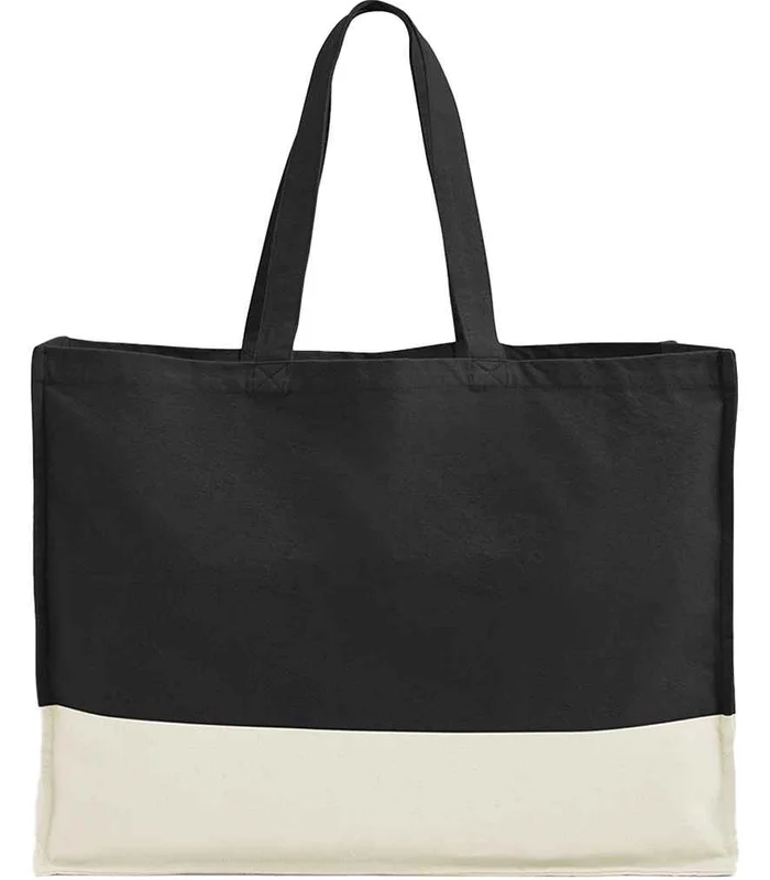 Westford Mill Westford Mill EarthAware® Organic Contrast Shopper in BK/NT