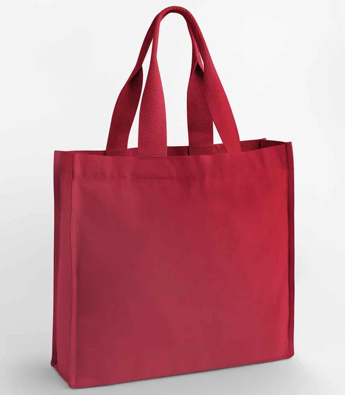 Westford Mill Westford Mill Chevron Handle Shopper in Scarlet Red