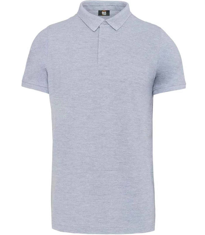 WK Designed To Work WK Designed to Work Stud Piqué Polo Shirt in Oxford Grey
