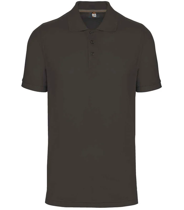 WK Designed To Work WK Designed to Work Anti-Bacterial Piqué Polo Shirt in Dark Grey