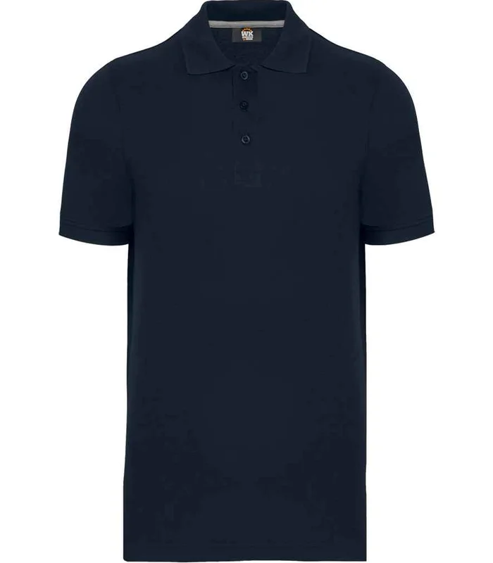 WK Designed To Work WK Designed to Work Anti-Bacterial Piqué Polo Shirt in Navy
