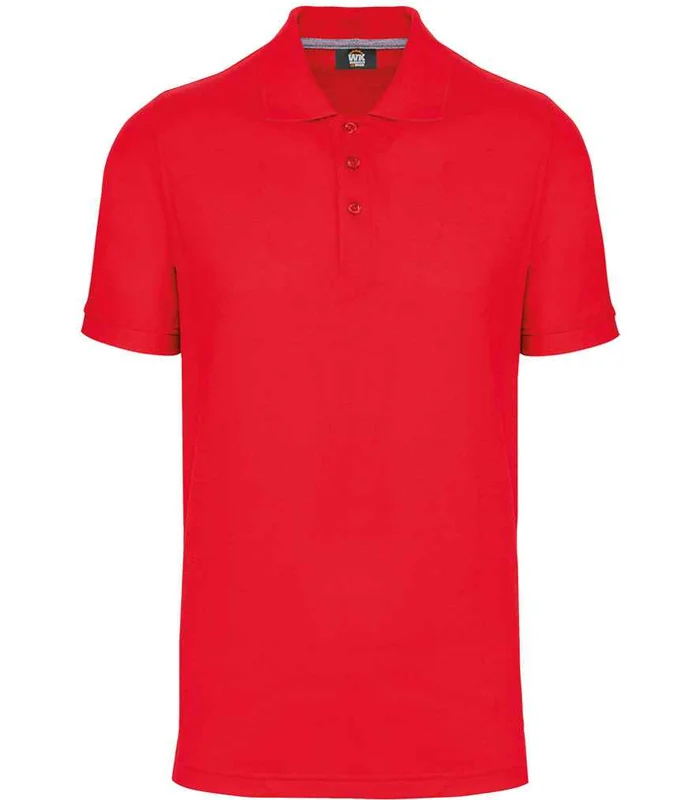 WK Designed To Work WK Designed to Work Anti-Bacterial Piqué Polo Shirt in Red