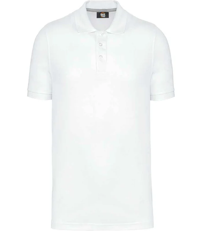 WK Designed To Work WK Designed to Work Anti-Bacterial Piqué Polo Shirt in White
