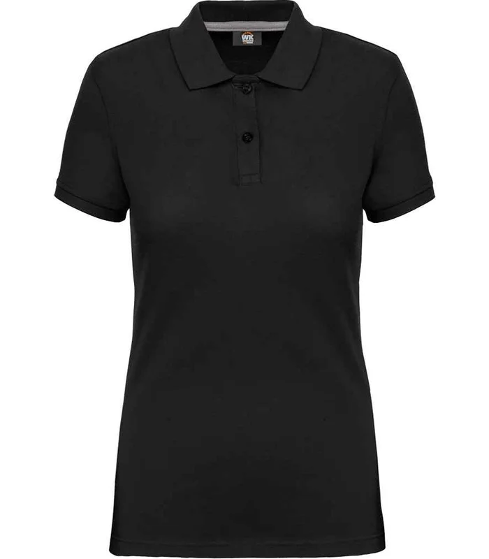 WK Designed To Work WK Designed to Work Ladies Anti-Bacterial Piqué Polo Shirt in Dark Grey