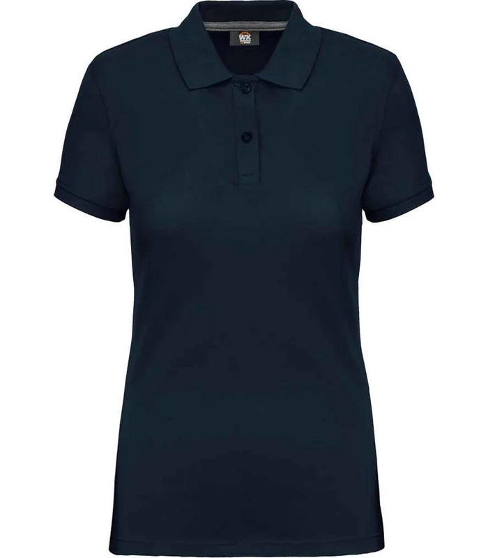 WK Designed To Work WK Designed to Work Ladies Anti-Bacterial Piqué Polo Shirt in Navy