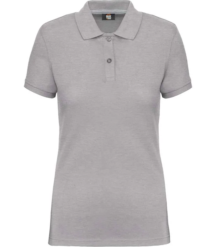WK Designed To Work WK Designed to Work Ladies Anti-Bacterial Piqué Polo Shirt in Oxford Grey