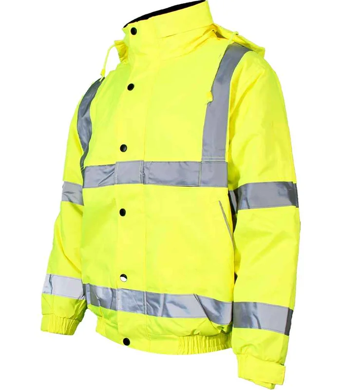 Warrior Warrior Hi-Vis Fleece Lined Bomber Jacket in FLY