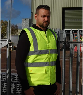 Warrior Warrior Hi-Vis Reversible Bodywarmer in FLY