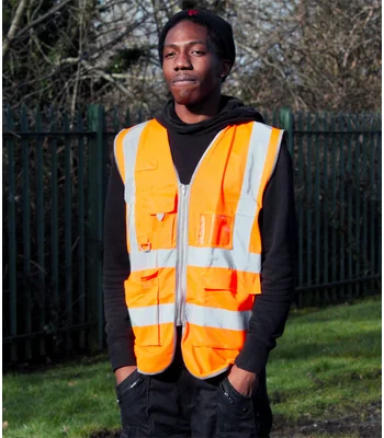 Warrior Warrior Hi-Vis Executive Waistcoat in ORA
