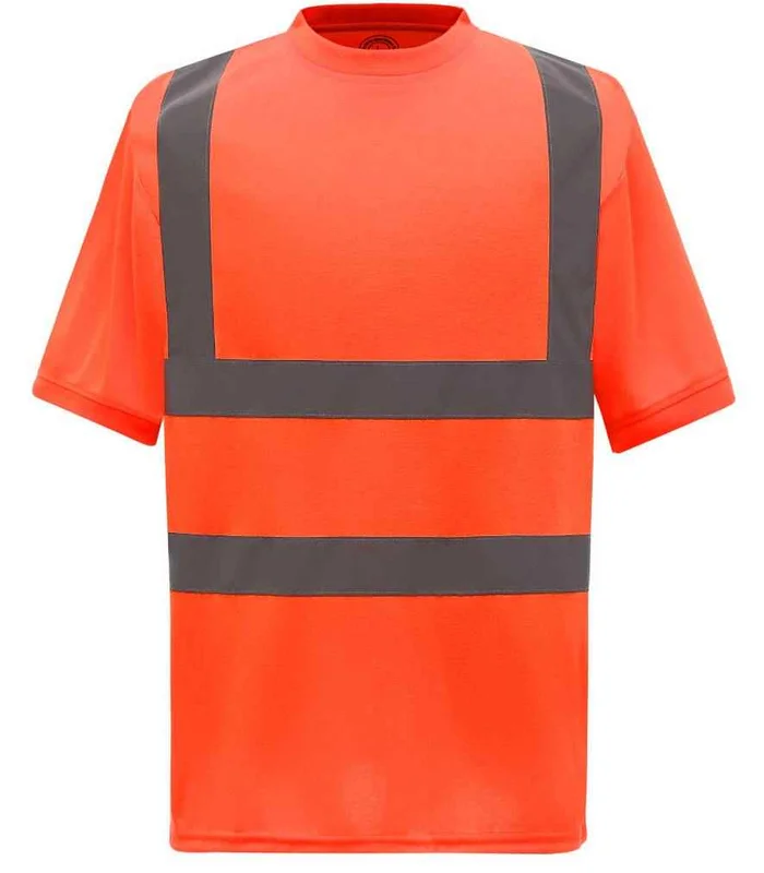 YOKO Yoko Hi-Vis Short Sleeve T-Shirt in ORA