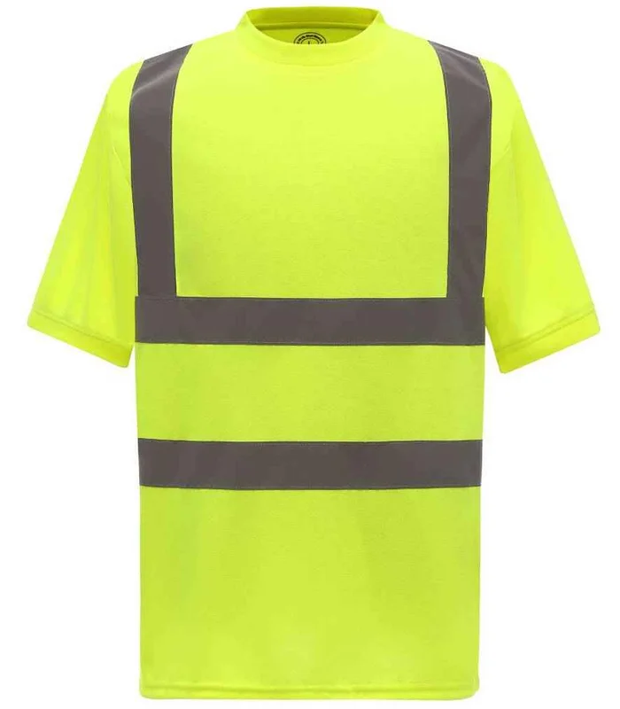 YOKO Yoko Hi-Vis Short Sleeve T-Shirt in YEL