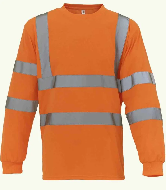 YOKO Yoko Hi-Vis Long Sleeve T-Shirt in ORA