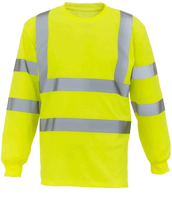 YOKO Yoko Hi-Vis Long Sleeve T-Shirt in YEL
