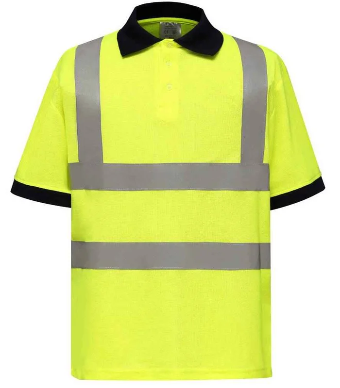 YOKO Yoko Hi-Vis Polo Shirt in YEL
