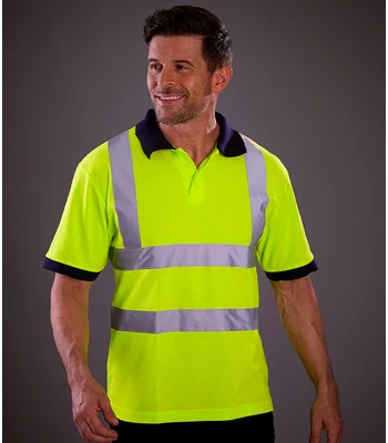 YOKO Yoko Hi-Vis Polo Shirt in YEL