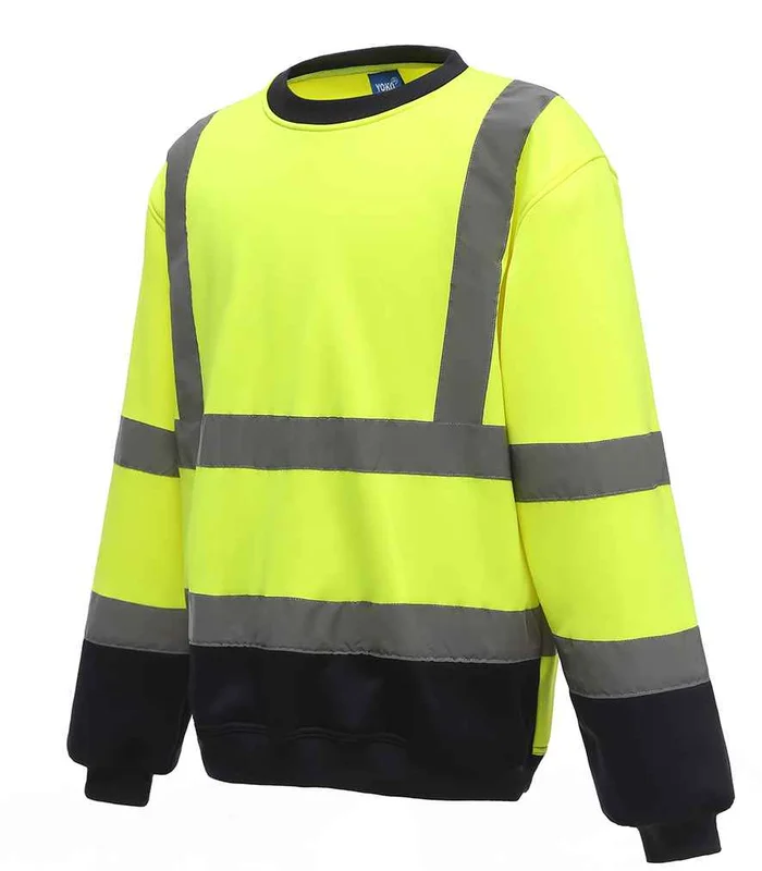 YOKO Yoko Hi-Vis Sweatshirt in YL/NV