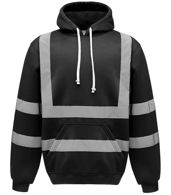 YOKO Yoko Hi-Vis Pull Over Hoodie in BLK