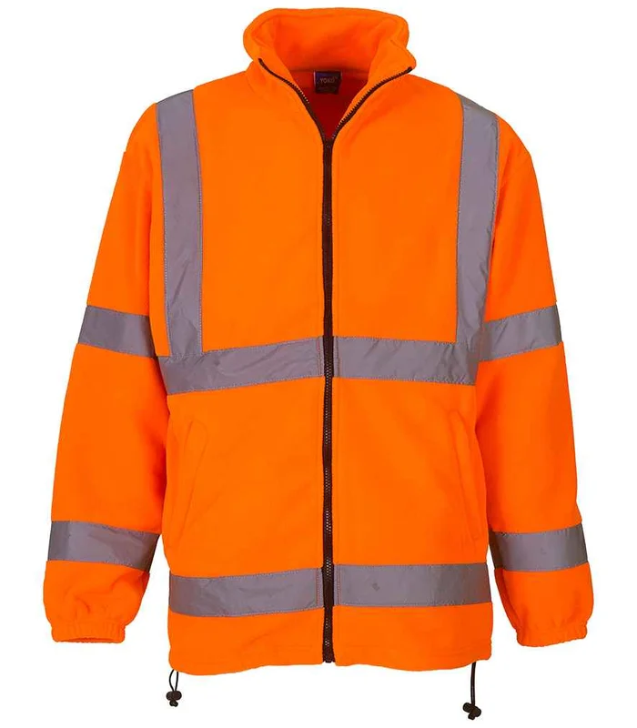 YOKO Yoko Hi-Vis Heavyweight Fleece Jacket in ORA