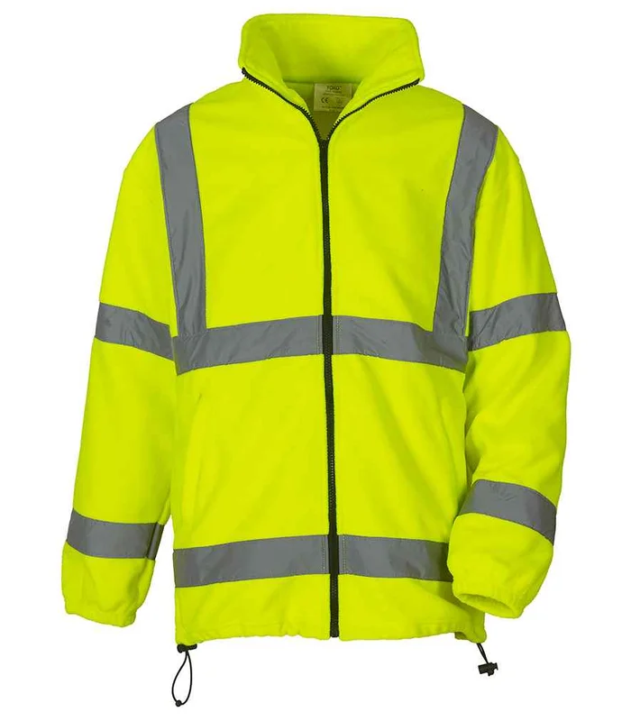 YOKO Yoko Hi-Vis Heavyweight Fleece Jacket in YEL