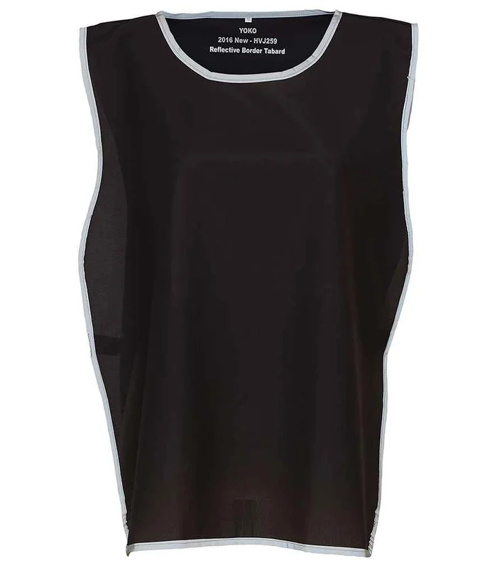 YOKO Yoko Hi-Vis Reflective Border Tabard in BLK