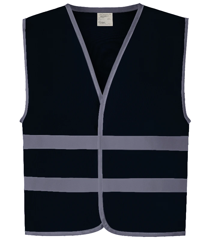 YOKO Yoko Hi-Vis Two Band and Braces Waistcoat in NAV