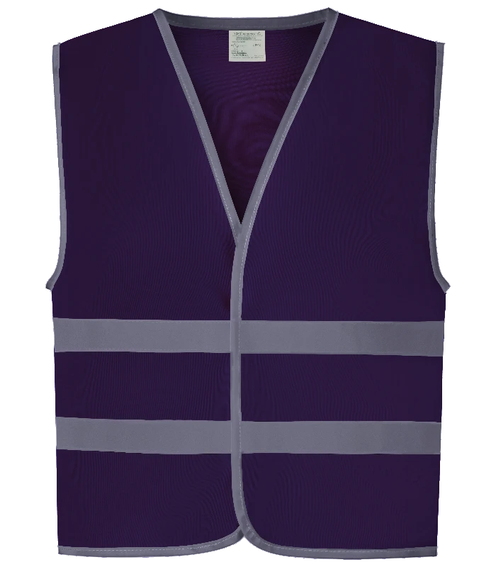 YOKO Yoko Hi-Vis Two Band and Braces Waistcoat in PUR