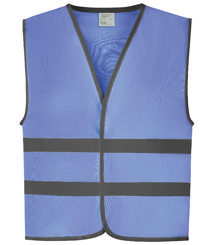 YOKO Yoko Hi-Vis Two Band and Braces Waistcoat in SKY