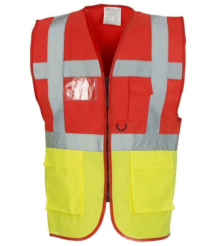 YOKO Yoko Executive Waistcoat in RD/YL
