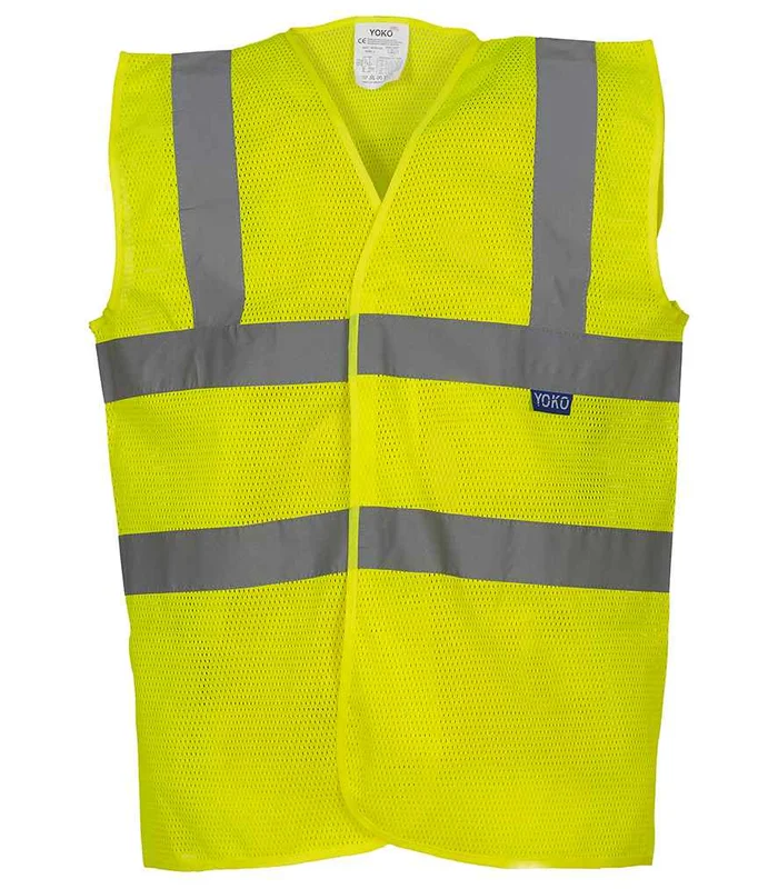 YOKO Yoko Top Cool Open Mesh Waistcoat in YEL
