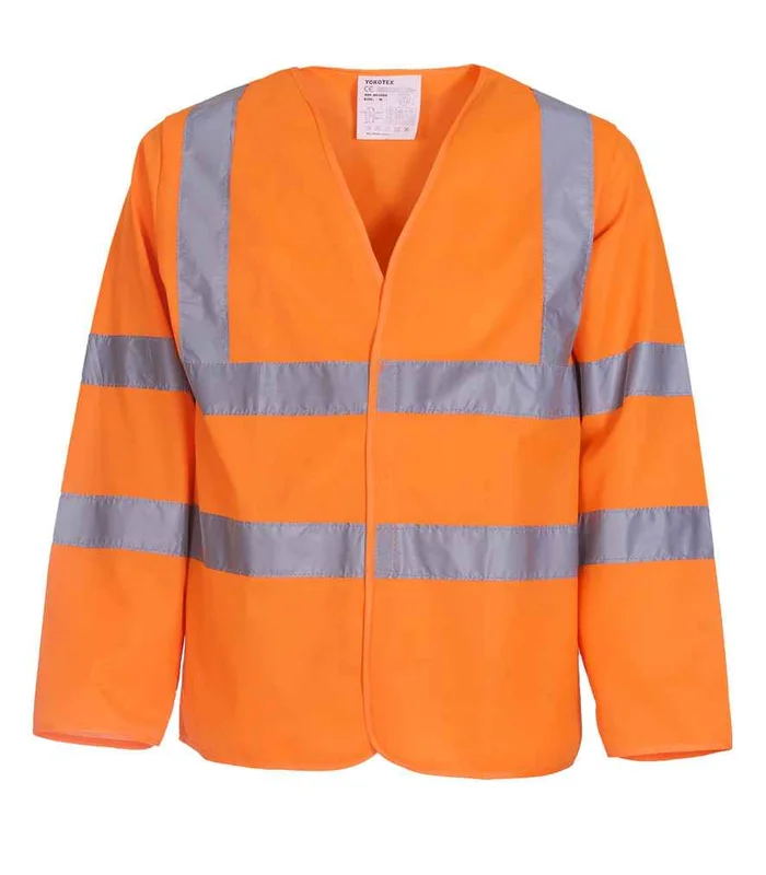 YOKO Yoko Hi-Vis Long Sleeve Jacket in ORA