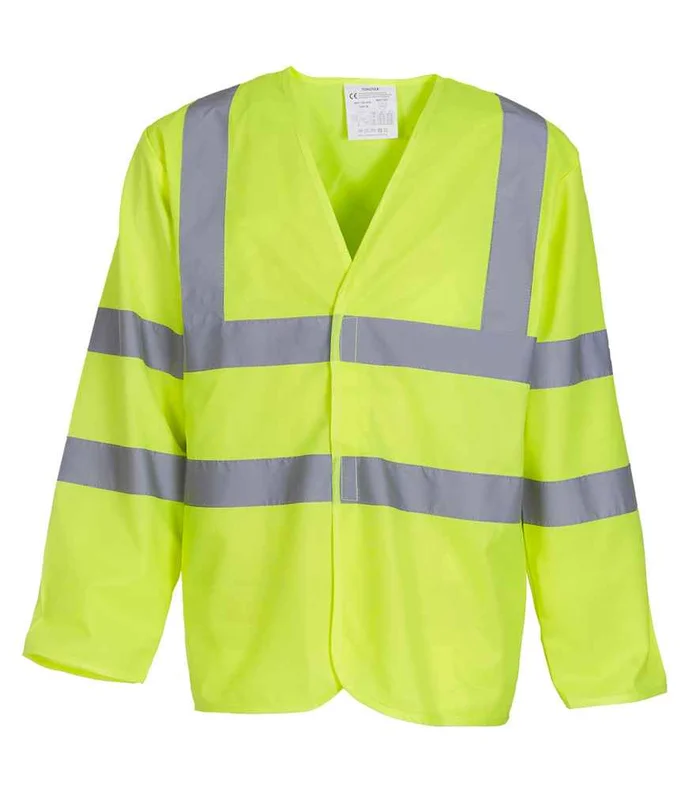 YOKO Yoko Hi-Vis Long Sleeve Jacket in YEL