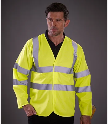 YOKO Yoko Hi-Vis Long Sleeve Jacket in YEL