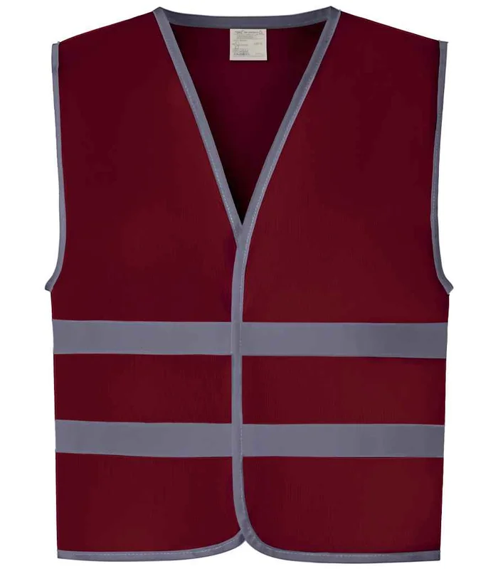 YOKO Yoko Kids Hi-Vis Two Band Waistcoat in LIM