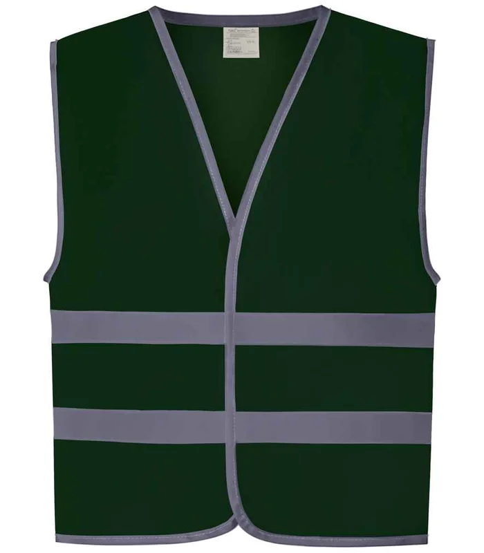 YOKO Yoko Kids Hi-Vis Two Band Waistcoat in PCG