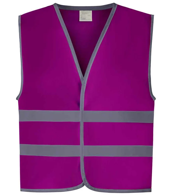 YOKO Yoko Kids Hi-Vis Two Band Waistcoat in RAS