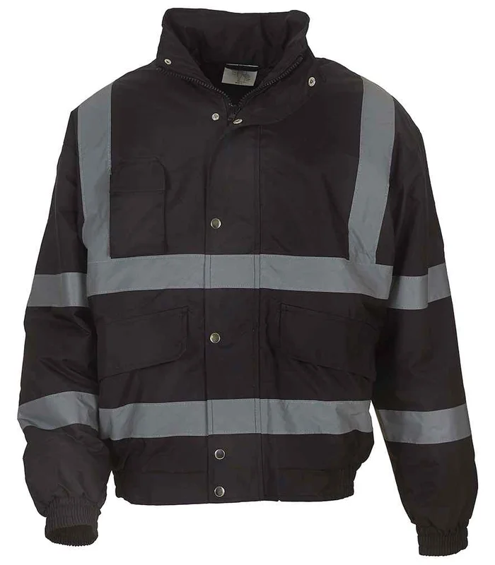 YOKO Yoko Hi-Vis Classic Bomber Jacket in BLK