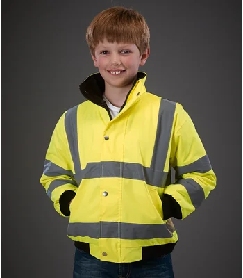 YOKO Yoko Kids Hi-Vis Bomber Jacket in YEL