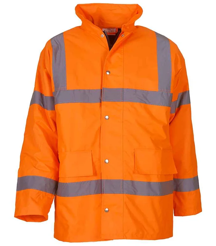 YOKO Yoko Hi-Vis Classic Motorway Jacket in ORA