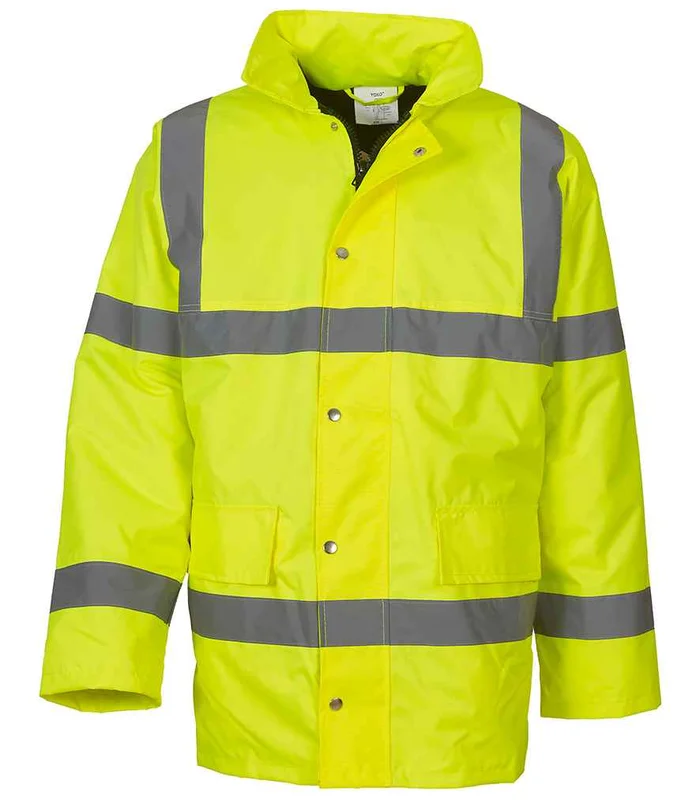YOKO Yoko Hi-Vis Classic Motorway Jacket in YEL
