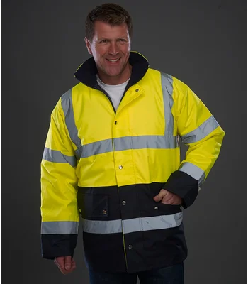 YOKO Yoko Hi-Vis Two Tone Motorway Jacket in YL/NV