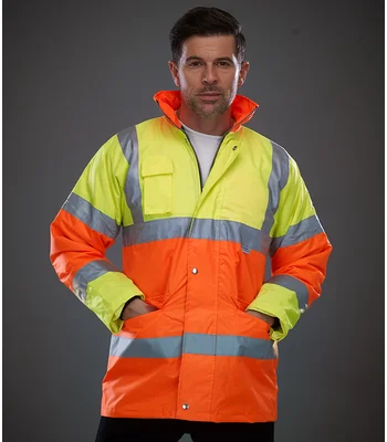 YOKO Yoko Hi-Vis Contrast Jacket in YL/OR