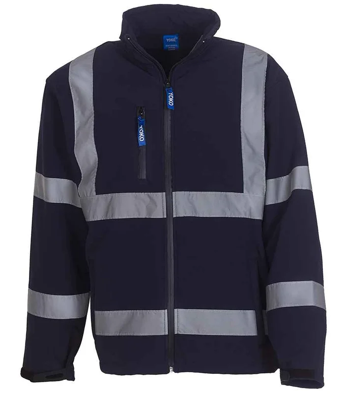 YOKO Yoko Hi-Vis Soft Shell Jacket in NAV