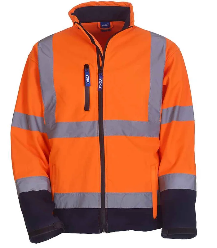 YOKO Yoko Hi-Vis Soft Shell Jacket in OR/NV