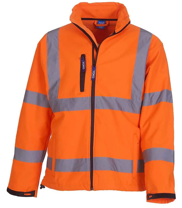 YOKO Yoko Hi-Vis Soft Shell Jacket in ORA