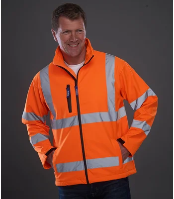 YOKO Yoko Hi-Vis Soft Shell Jacket in ORA