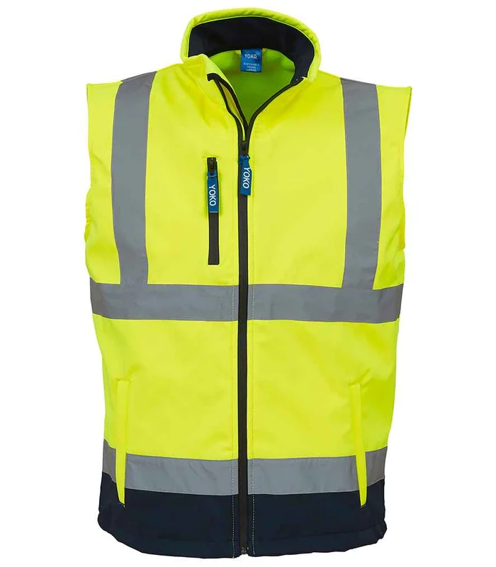 YOKO Yoko Hi-Vis Soft Shell Gilet in YL/NV