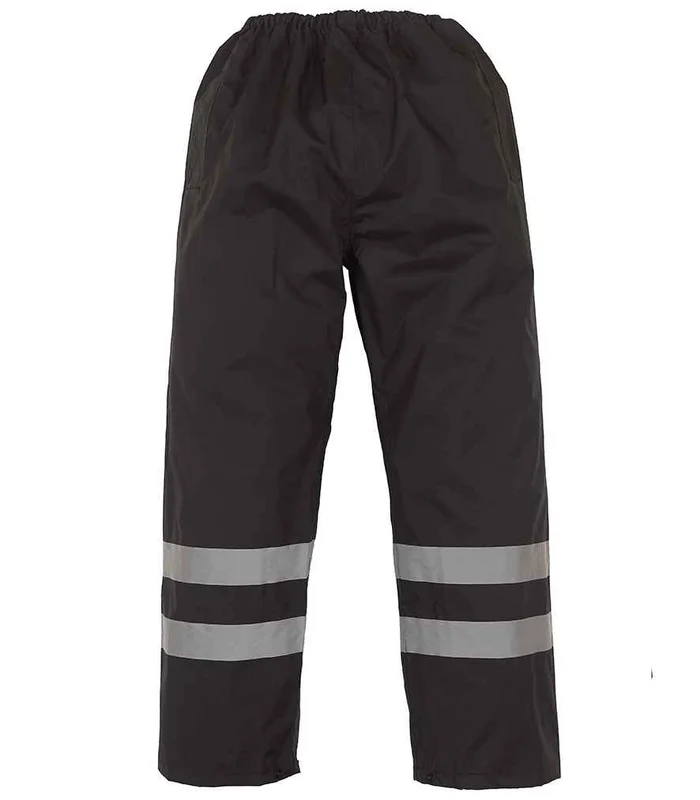YOKO Yoko Hi-Vis Waterproof Overtrousers in BLK