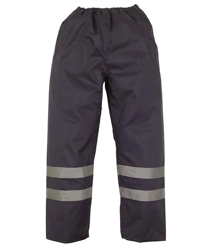 YOKO Yoko Hi-Vis Waterproof Overtrousers in NAV