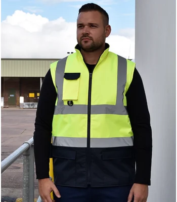 YOKO Yoko Two Tone Bodywarmer in YL/NV